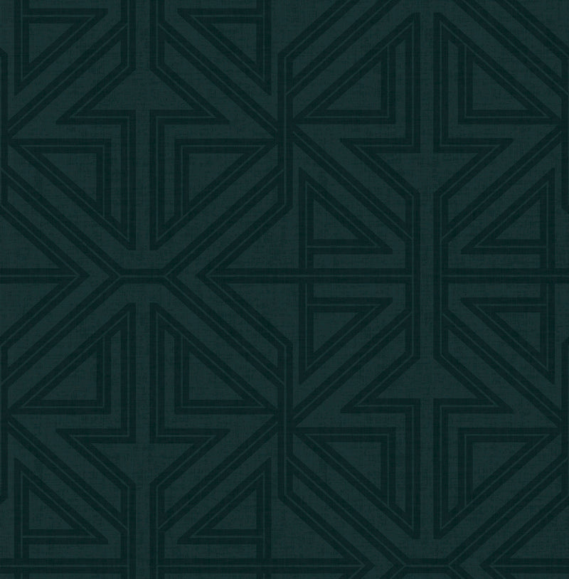 Kachel Geometric Wallpaper Wallpaper A-Street Prints Double Roll Teal 