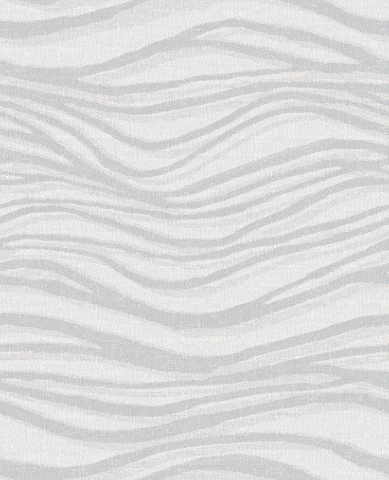 Chorus Wave Wallpaper Wallpaper A-Street Prints Double Roll Silver 