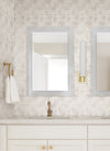 Celeste Platinum Circle Grid Wallpaper Wallpaper A-Street Prints   