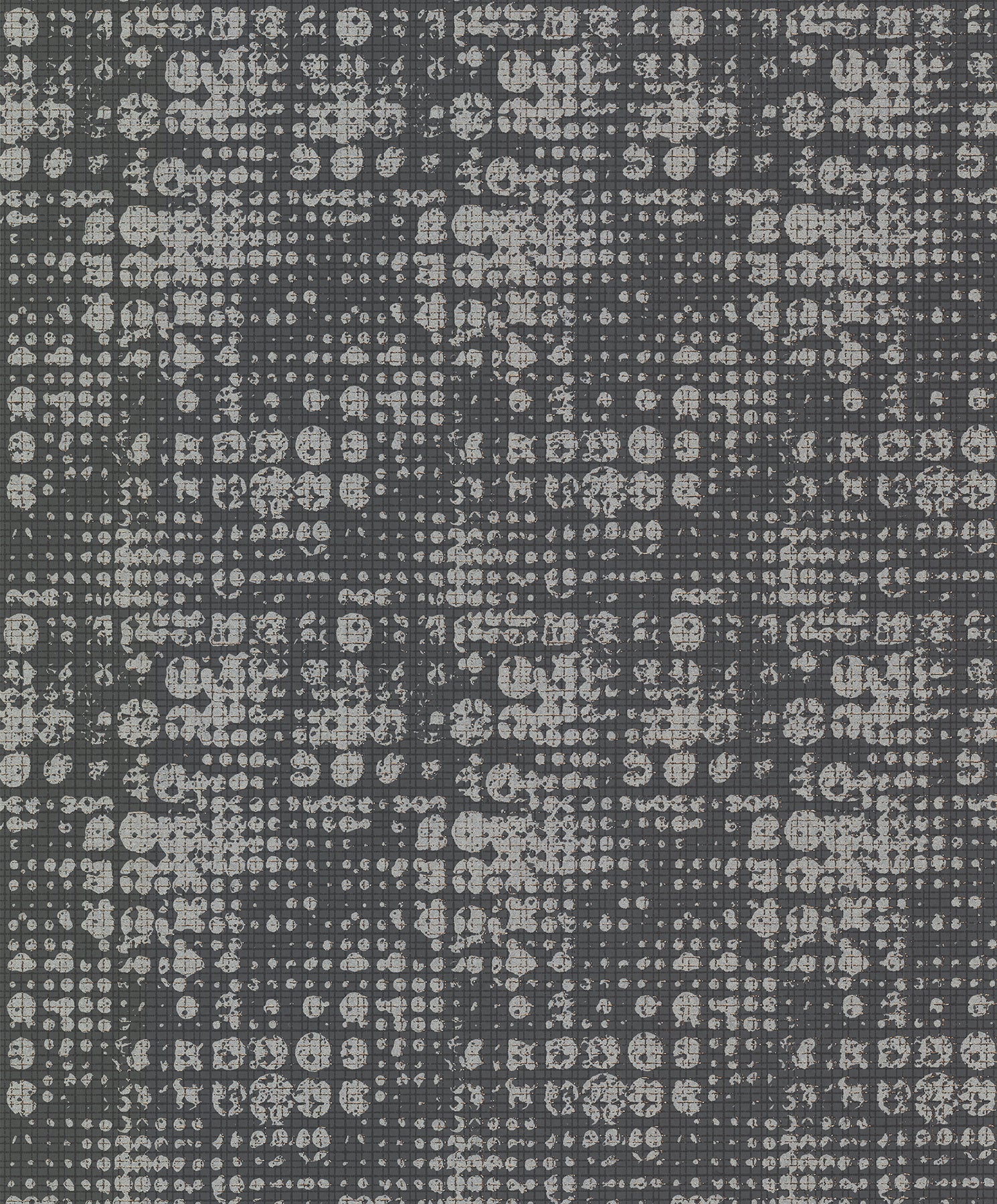 Celeste Platinum Circle Grid Wallpaper Wallpaper A-Street Prints Double Roll Silver 