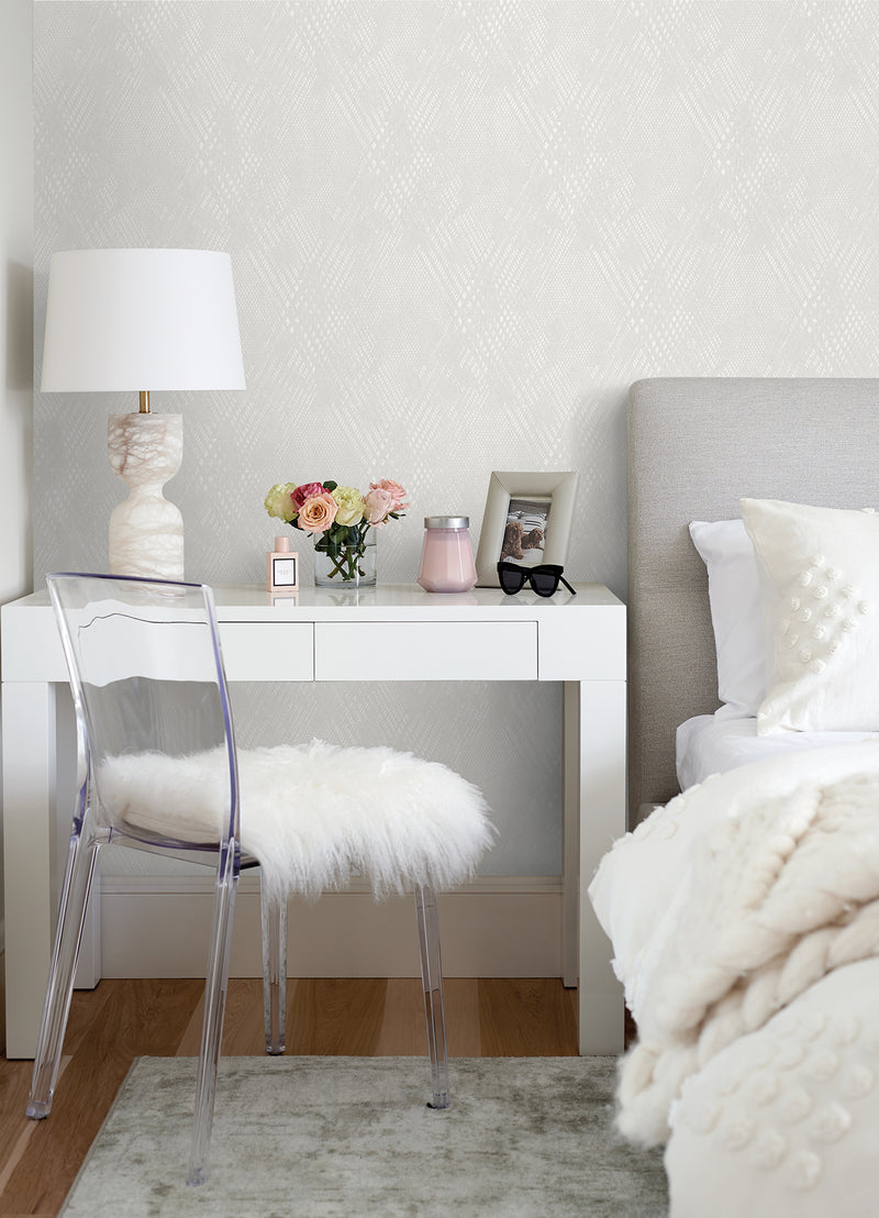 Celik Dove Geometric Wallpaper Wallpaper A-Street Prints   
