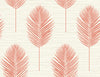 Bali Coral Fern Wallpaper Wallpaper A-Street Prints Double Roll Coral 