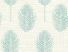 Bali Coral Fern Wallpaper Wallpaper A-Street Prints Double Roll Aqua 