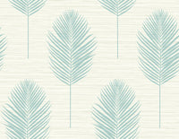 Bali Coral Fern Wallpaper Wallpaper A-Street Prints Double Roll Aqua 
