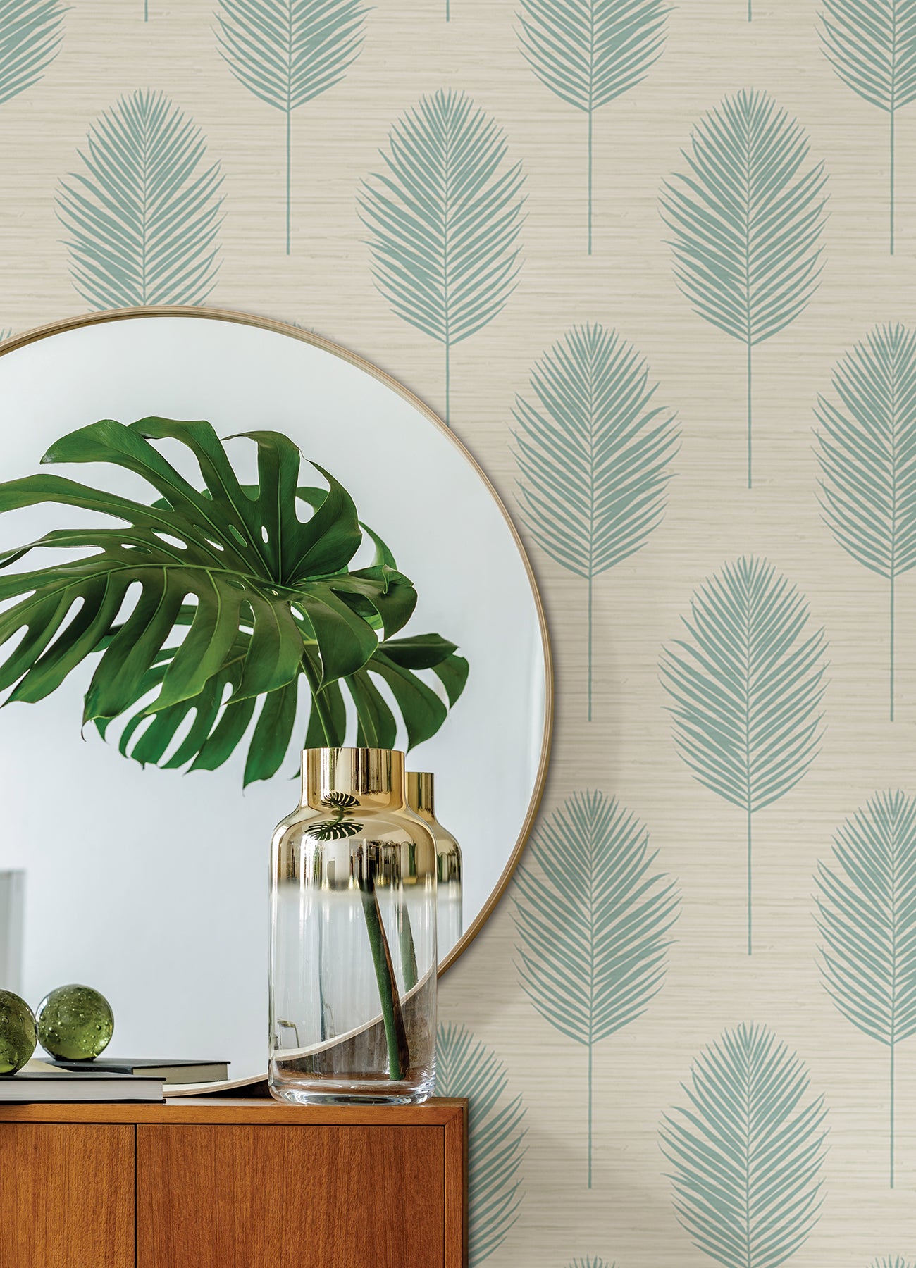Bali Coral Fern Wallpaper Wallpaper A-Street Prints   