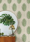 Bali Coral Fern Wallpaper Wallpaper A-Street Prints   