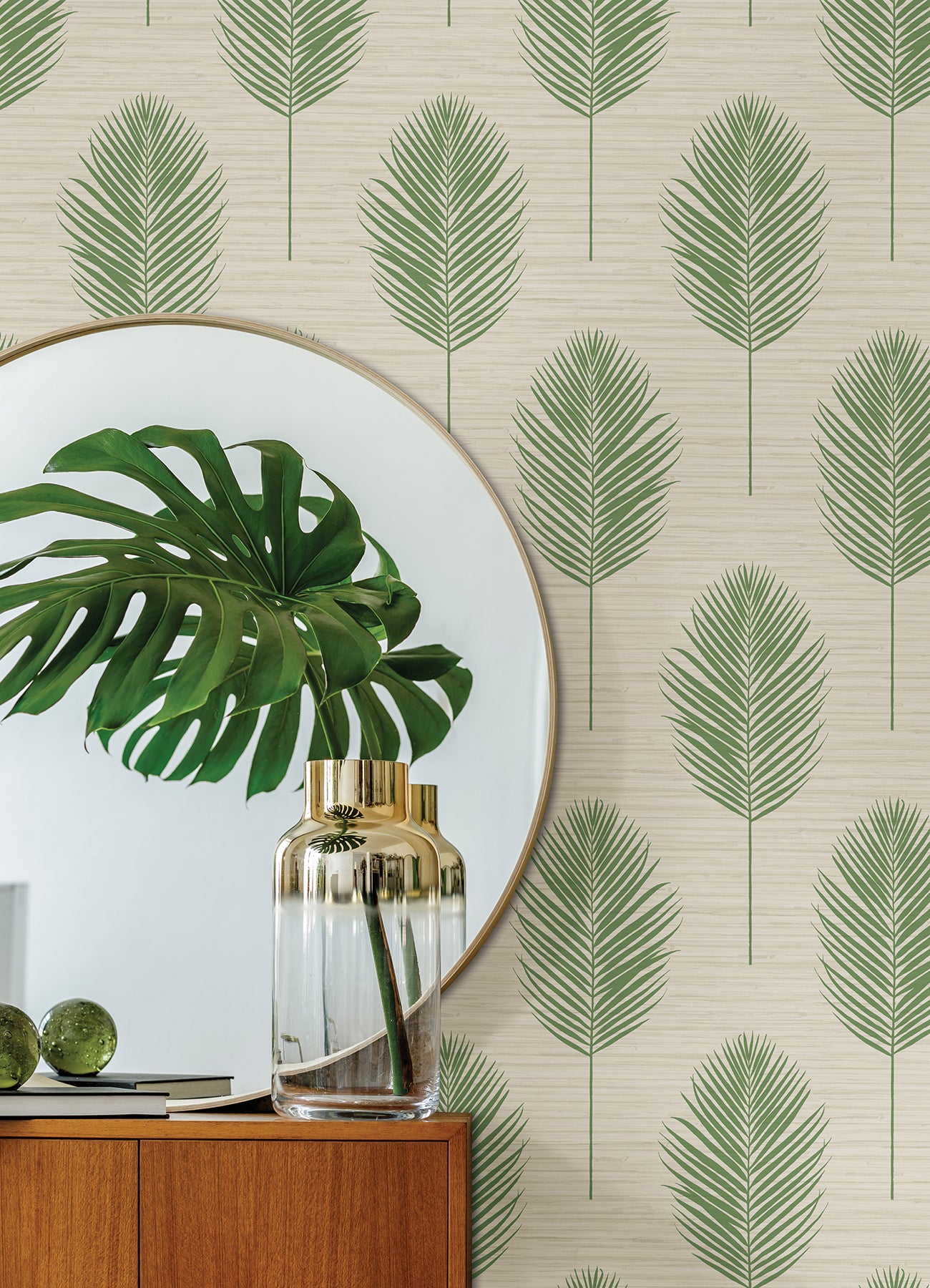 Bali Coral Fern Wallpaper Wallpaper A-Street Prints   
