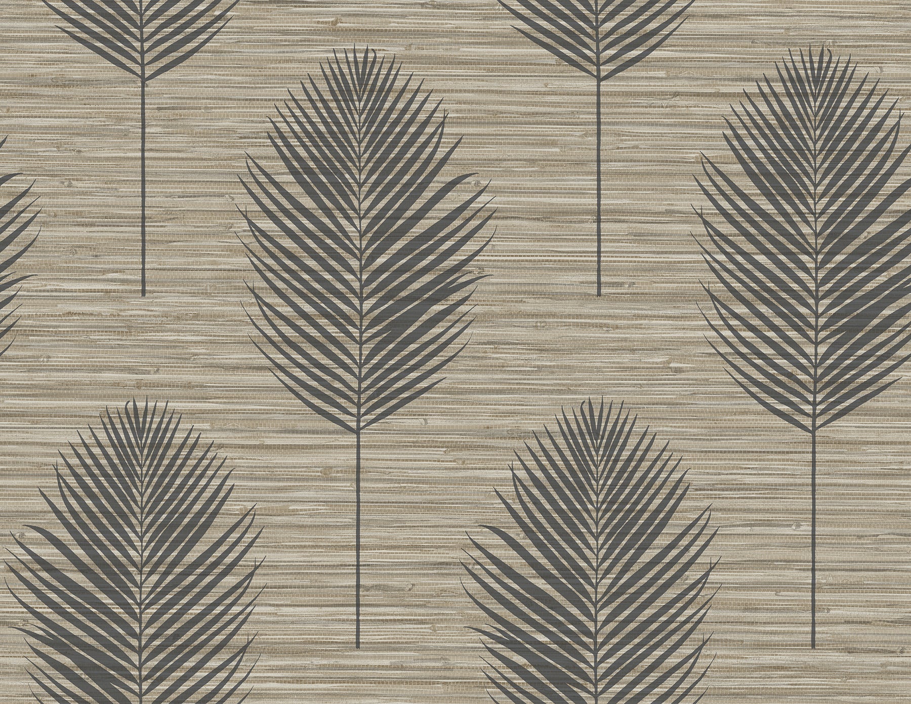 Bali Coral Fern Wallpaper Wallpaper A-Street Prints Double Roll Light Brown 