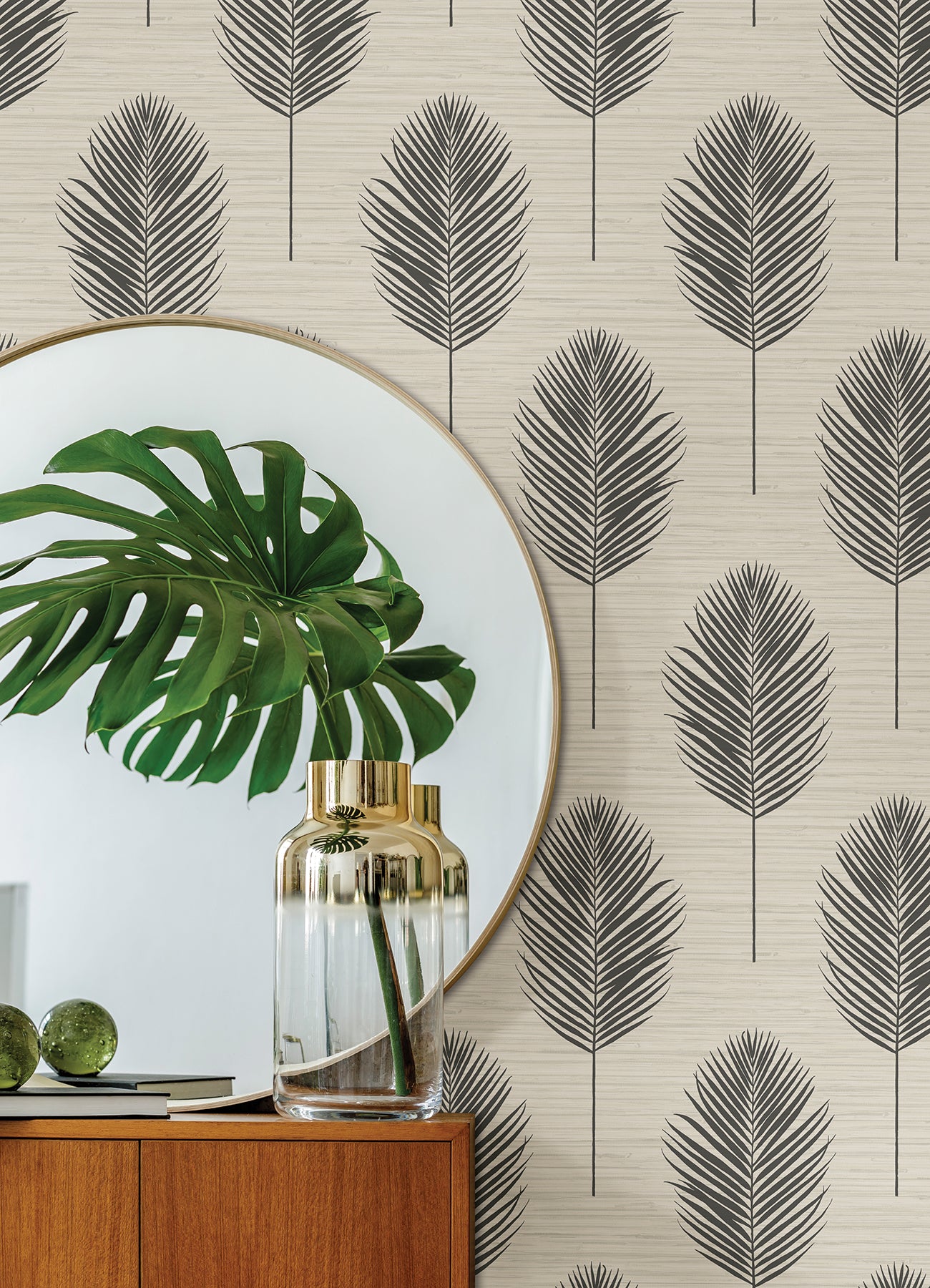 Bali Coral Fern Wallpaper Wallpaper A-Street Prints   