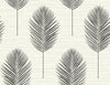 Bali Coral Fern Wallpaper Wallpaper A-Street Prints Double Roll Black 