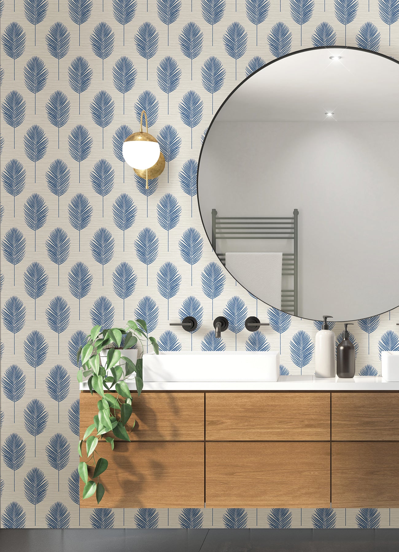 Bali Coral Fern Wallpaper Wallpaper A-Street Prints   
