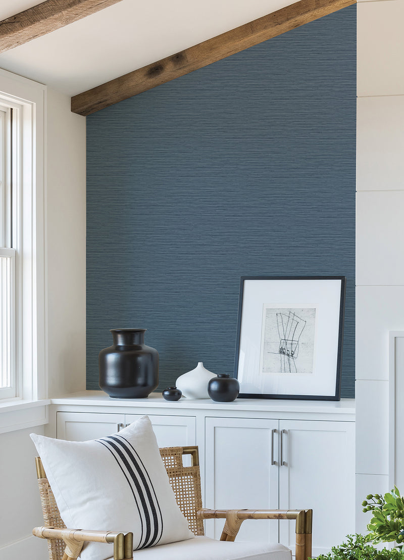 Rushmore Faux Grasscloth Wallpaper Wallpaper A-Street Prints   