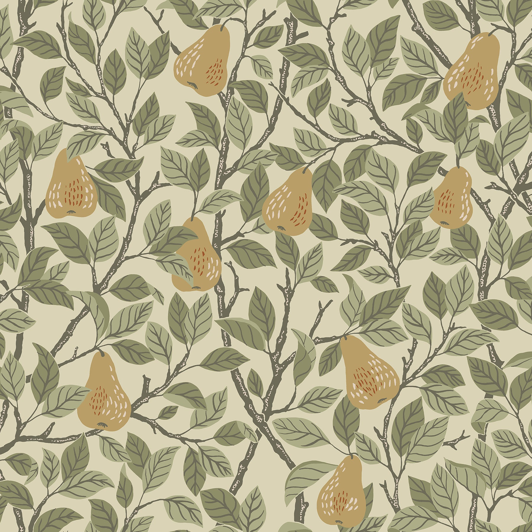 Pirum Pear Wallpaper Wallpaper A-Street Prints Double Roll Yellow 