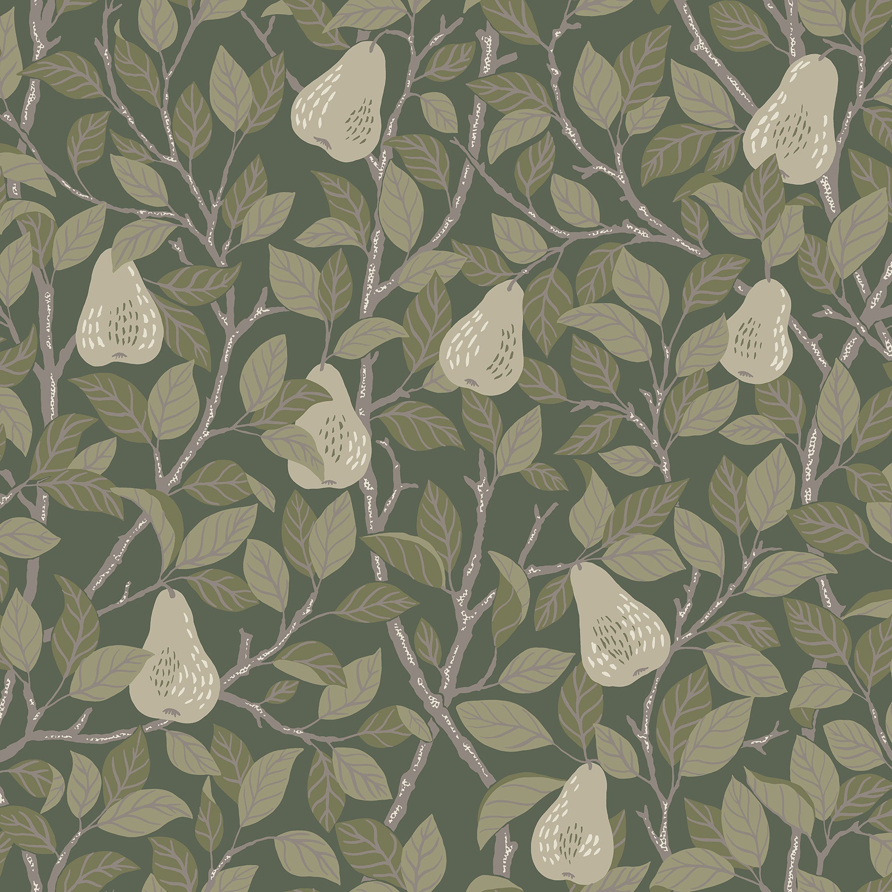 Pirum Pear Wallpaper Wallpaper A-Street Prints Double Roll Green 