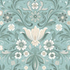Ostanskar Light Retro Floral Wallpaper Wallpaper A-Street Prints Double Roll Turquoise 