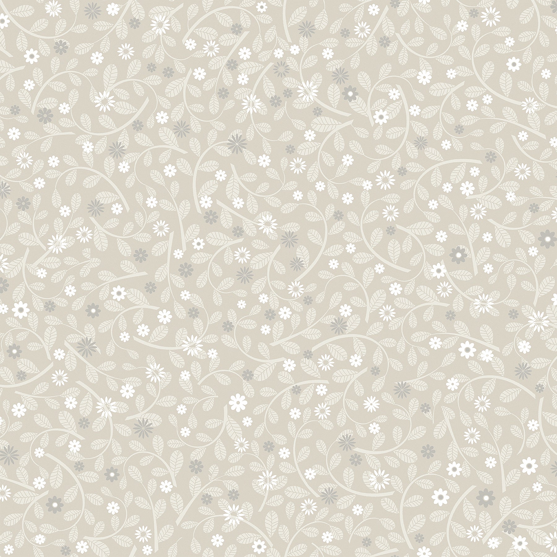 Hummelvik Light Daisy Trail Wallpaper Wallpaper A-Street Prints Double Roll Light Grey 