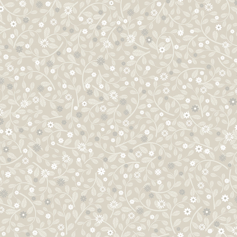 Hummelvik Light Daisy Trail Wallpaper Wallpaper A-Street Prints Double Roll Light Grey 