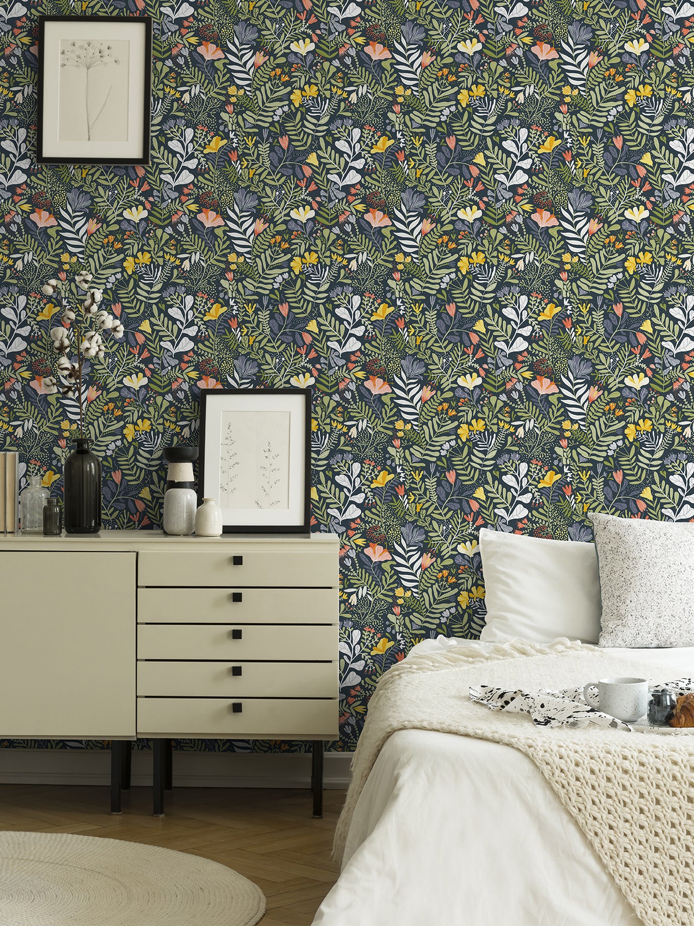 Brittsommar Woodland Floral Wallpaper Wallpaper A-Street Prints   
