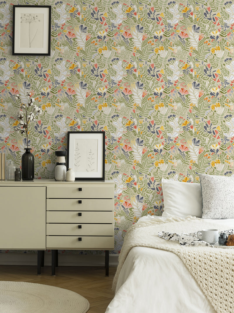 Brittsommar Woodland Floral Wallpaper Wallpaper A-Street Prints   