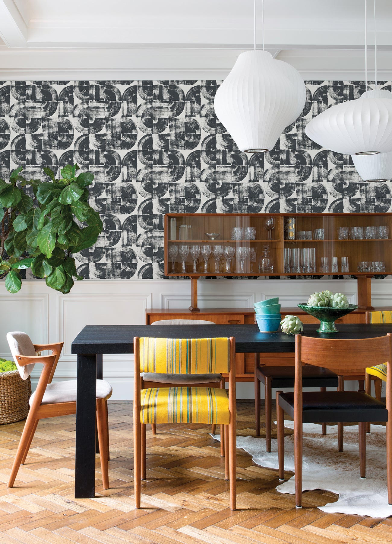 Giulietta Painterly Geometric Wallpaper Wallpaper A-Street Prints   