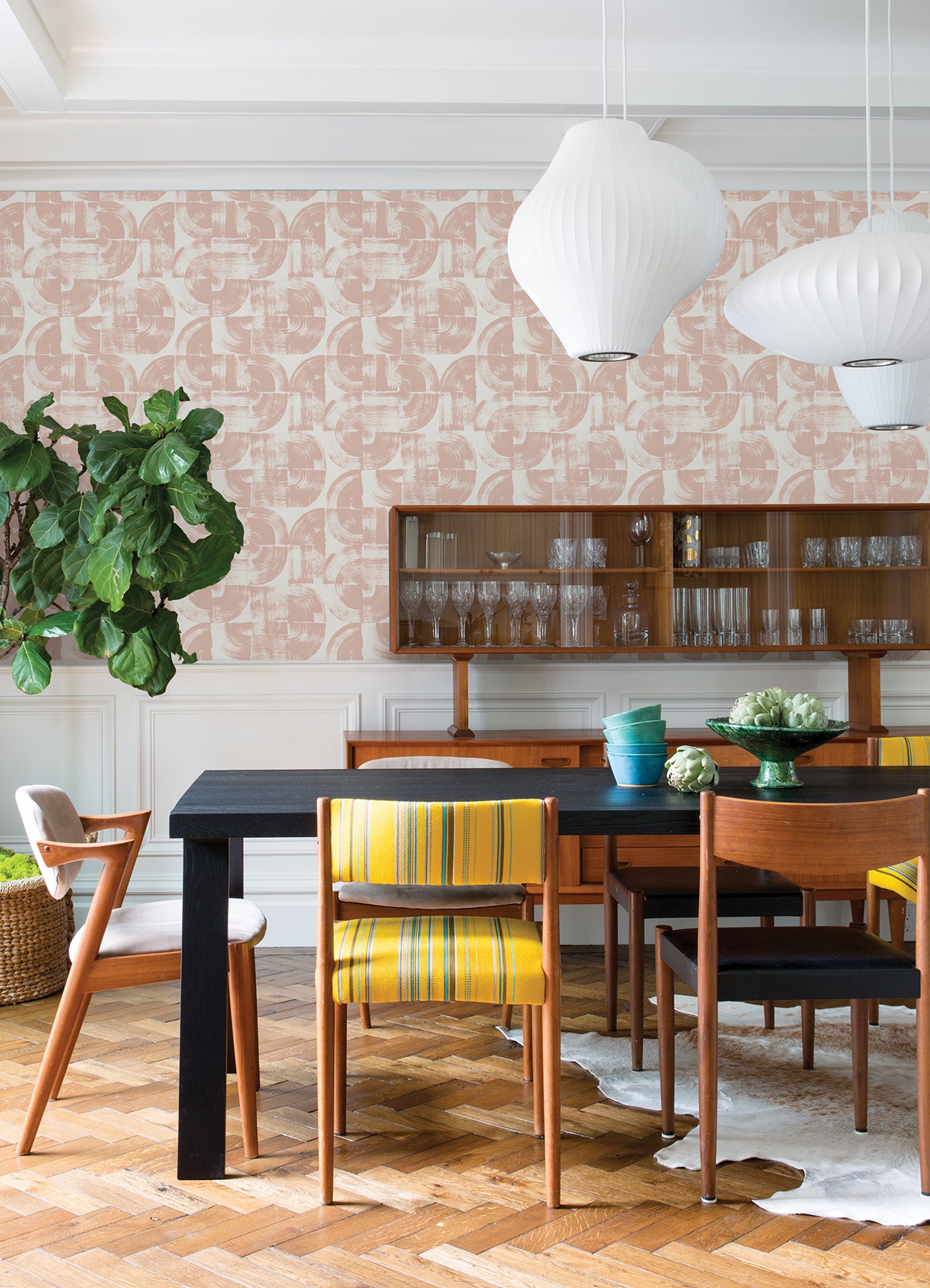 Giulietta Painterly Geometric Wallpaper Wallpaper A-Street Prints   