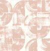 Giulietta Painterly Geometric Wallpaper Wallpaper A-Street Prints Double Roll Blush 
