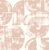 Giulietta Painterly Geometric Wallpaper Wallpaper A-Street Prints Double Roll Blush 