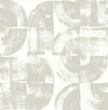 Giulietta Painterly Geometric Wallpaper Wallpaper A-Street Prints Double Roll Light Grey 