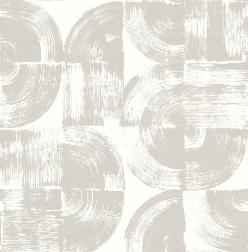 Giulietta Painterly Geometric Wallpaper Wallpaper A-Street Prints Double Roll Light Grey 