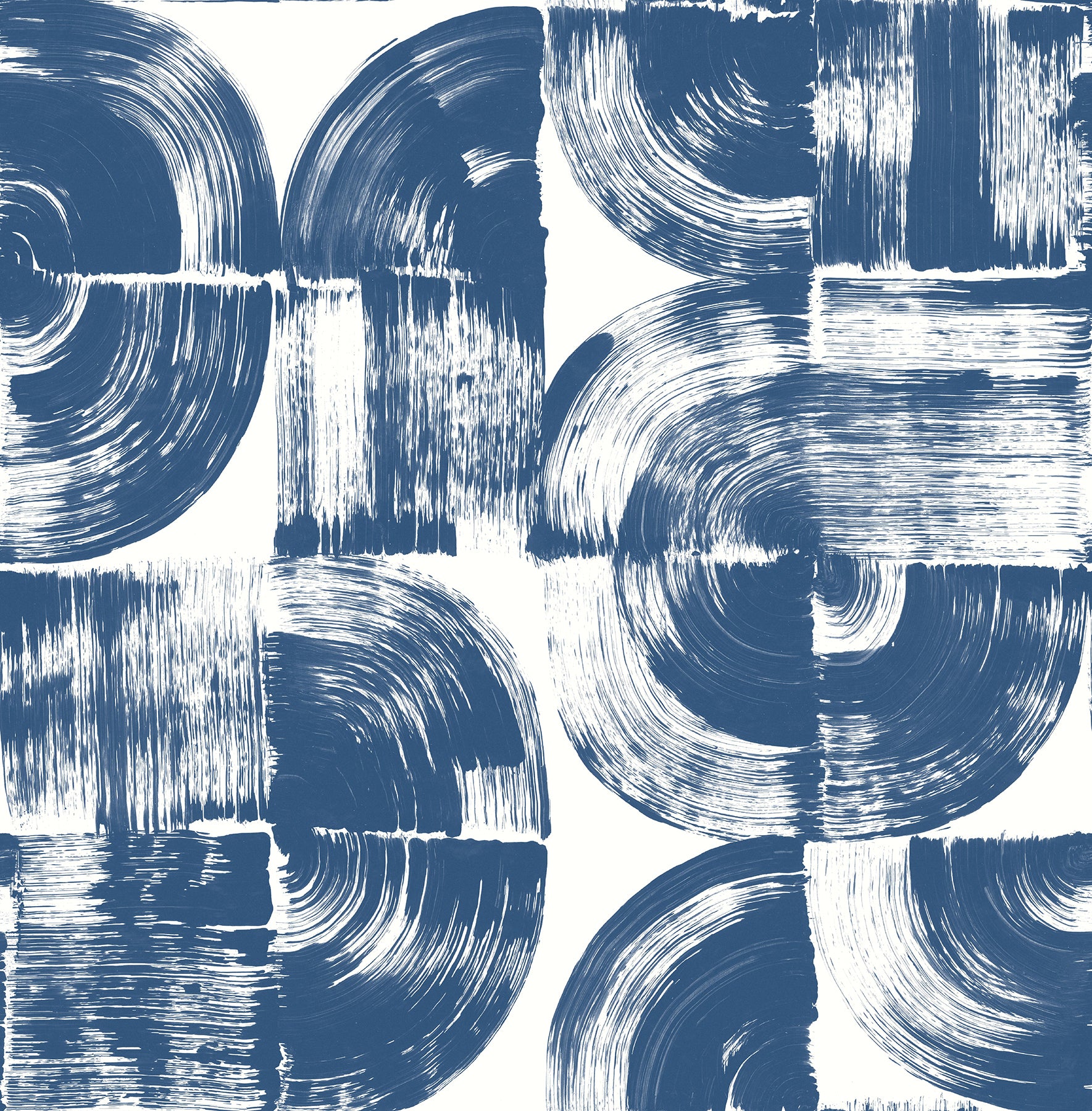 Giulietta Painterly Geometric Wallpaper Wallpaper A-Street Prints Double Roll Blue 