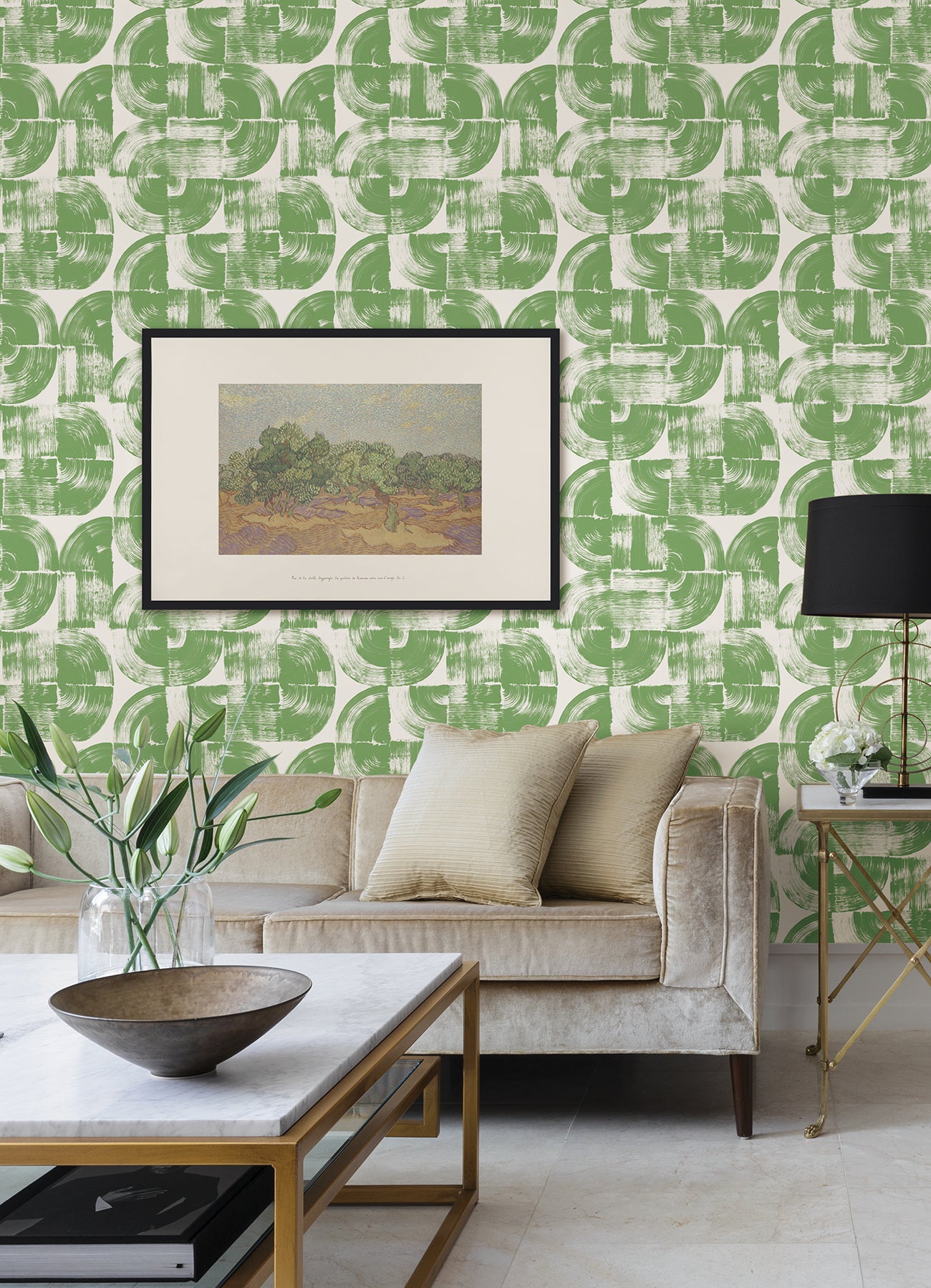 Giulietta Painterly Geometric Wallpaper Wallpaper A-Street Prints   