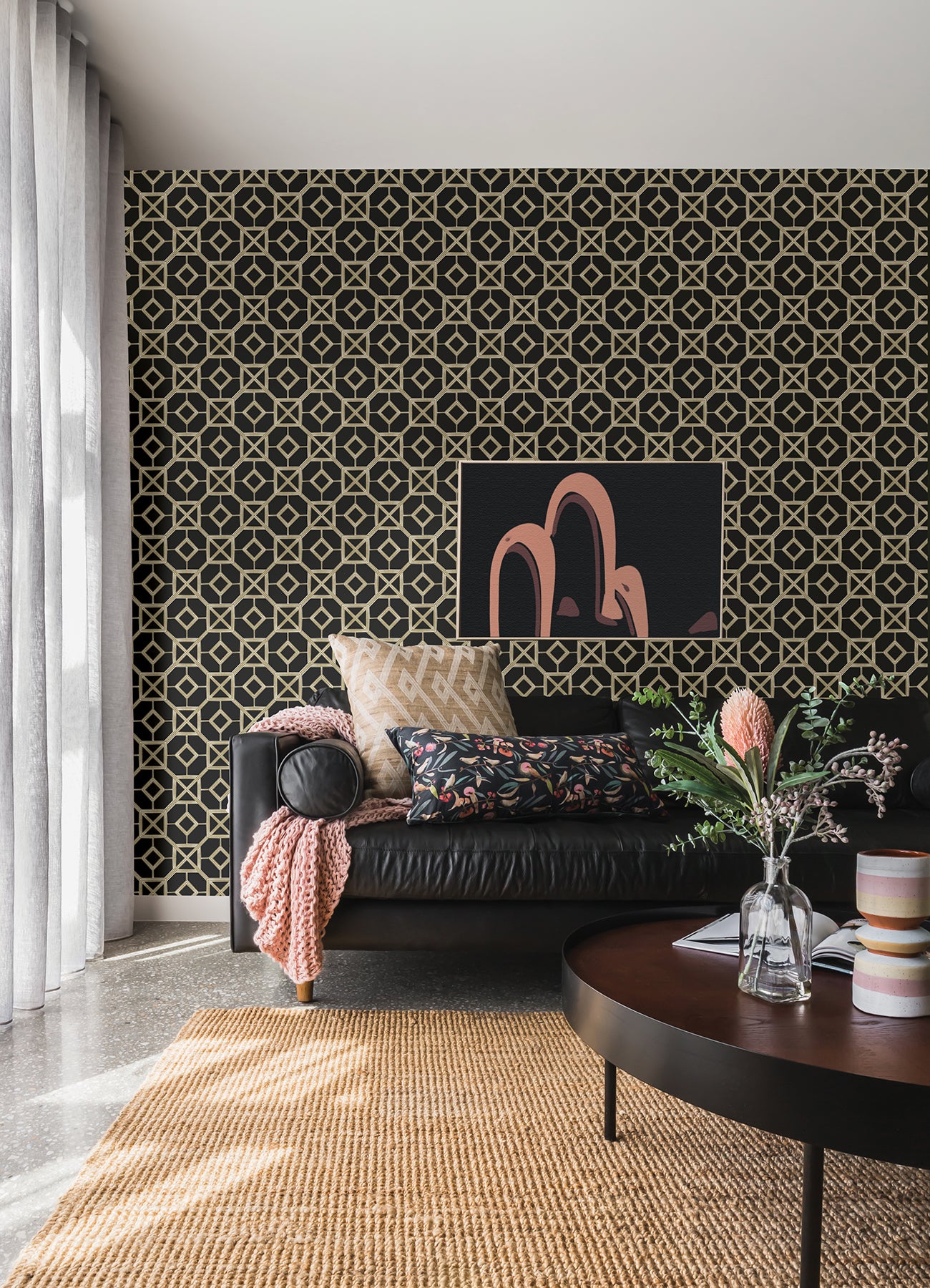 Livia Trellis Wallpaper Wallpaper A-Street Prints   