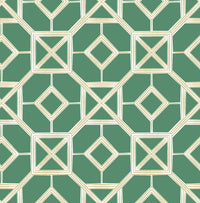 Livia Trellis Wallpaper Wallpaper A-Street Prints Double Roll Green 