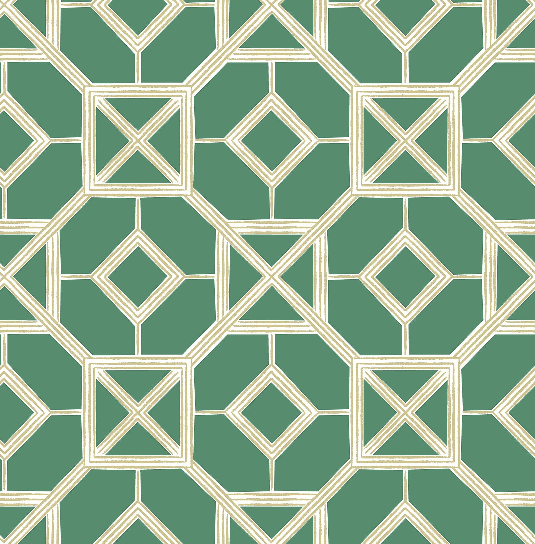 Livia Trellis Wallpaper Wallpaper A-Street Prints Double Roll Green 