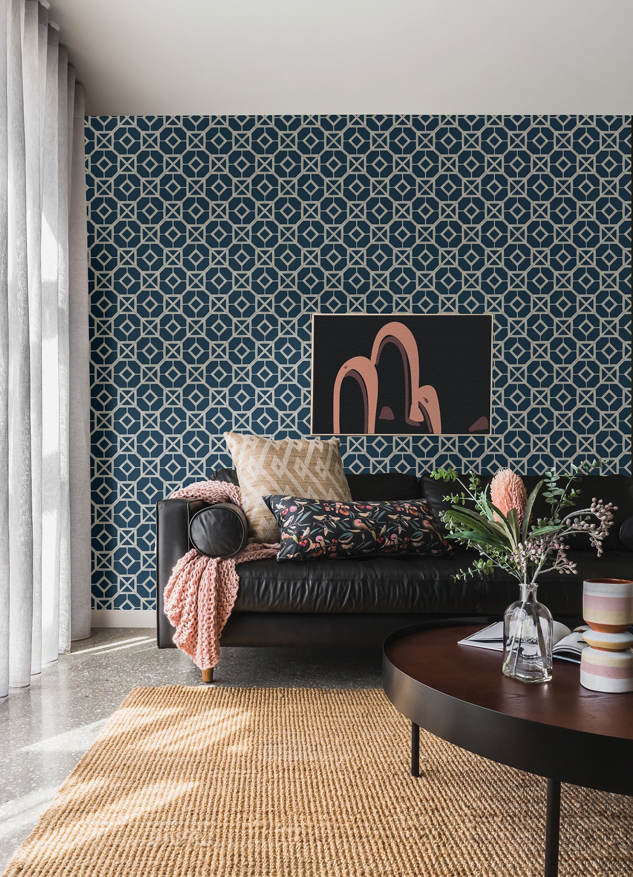 Livia Trellis Wallpaper Wallpaper A-Street Prints   