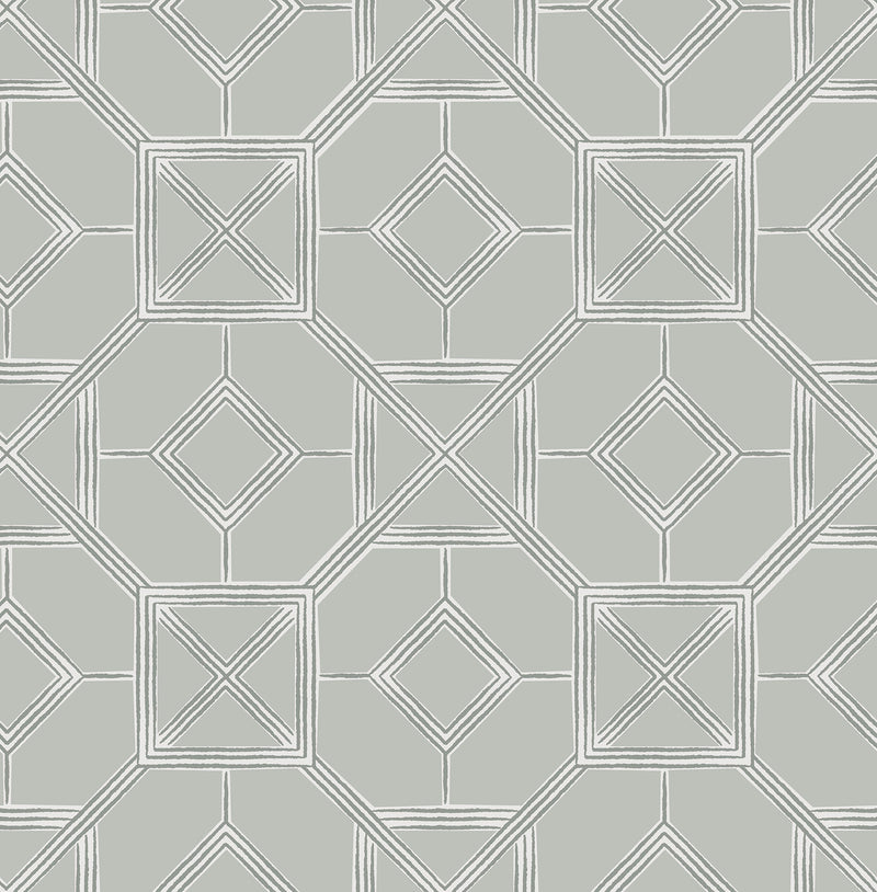 Livia Trellis Wallpaper Wallpaper A-Street Prints Double Roll Grey 