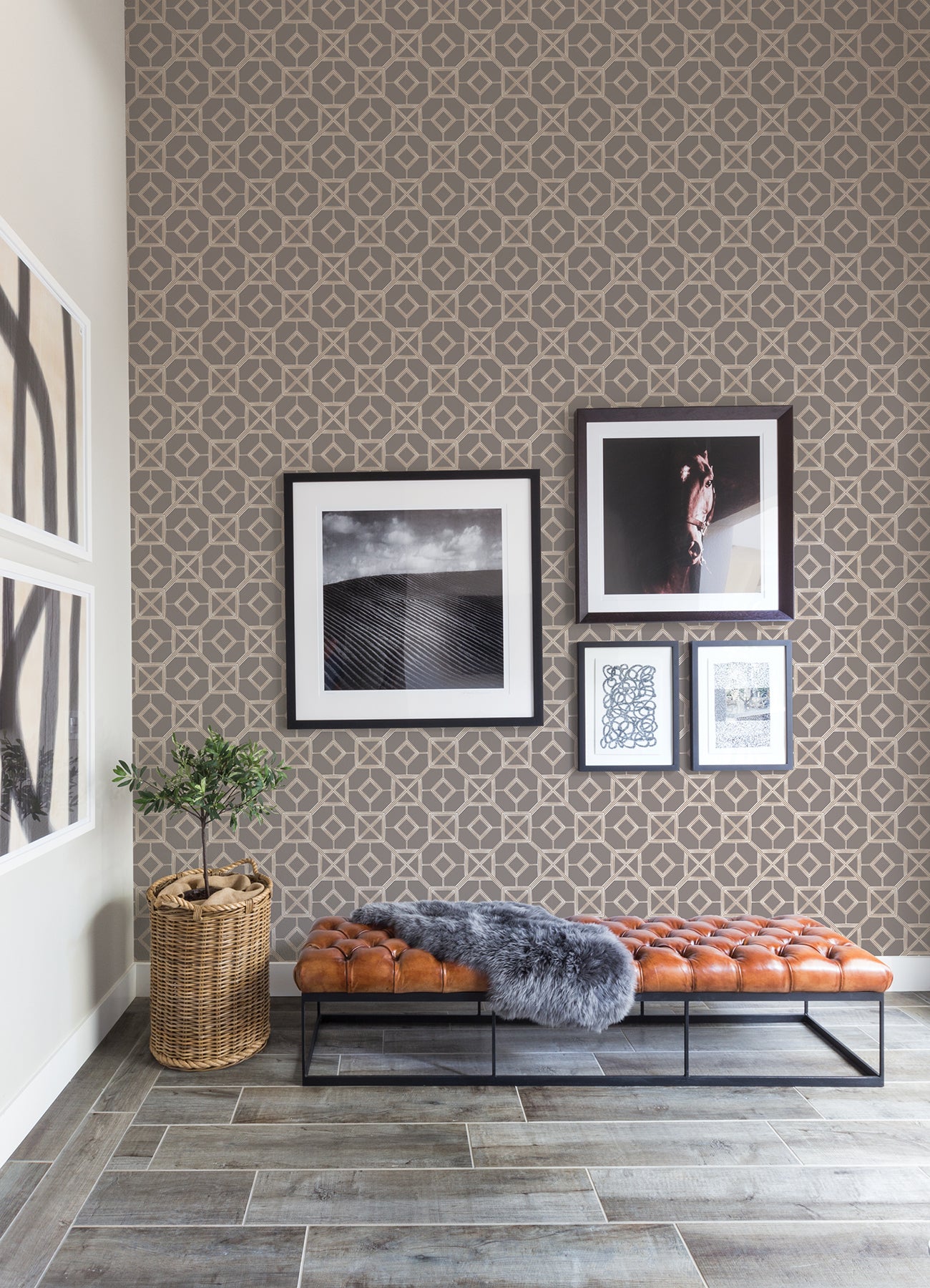 Livia Trellis Wallpaper Wallpaper A-Street Prints   