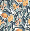 Meyer Chartreuse Citrus Wallpaper Wallpaper A-Street Prints Double Roll Teal 