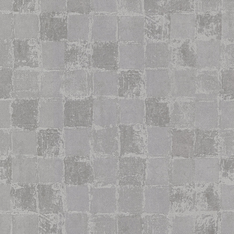 Varak Platinum Checkerboard Wallpaper Wallpaper A-Street Prints Double Roll Silver 