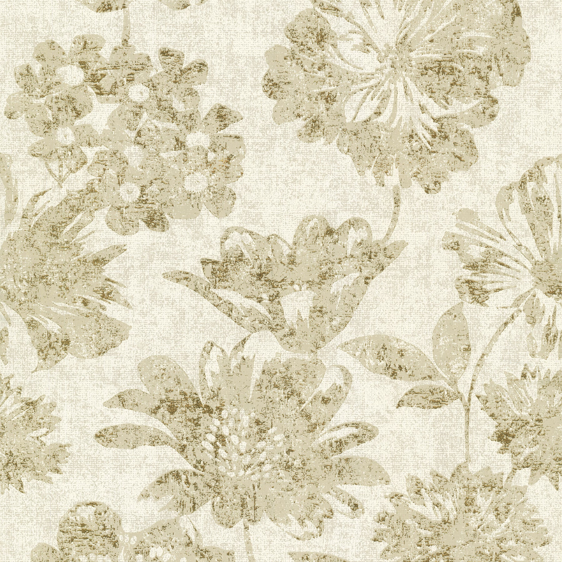 Kala Light Floral Wallpaper Wallpaper A-Street Prints Double Roll Gold 