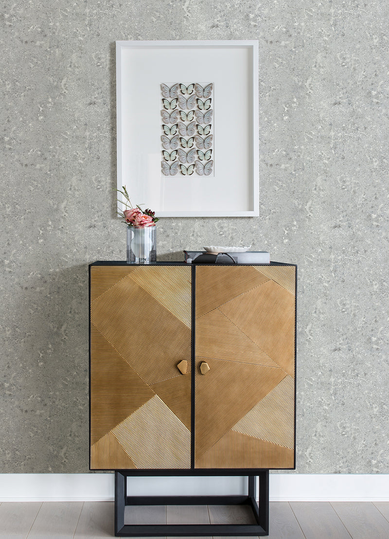 Kulta Pewter Cemented Wallpaper Wallpaper A-Street Prints   