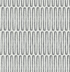 Lars Mustard Retro Wave Wallpaper Wallpaper A-Street Prints Double Roll Charcoal 
