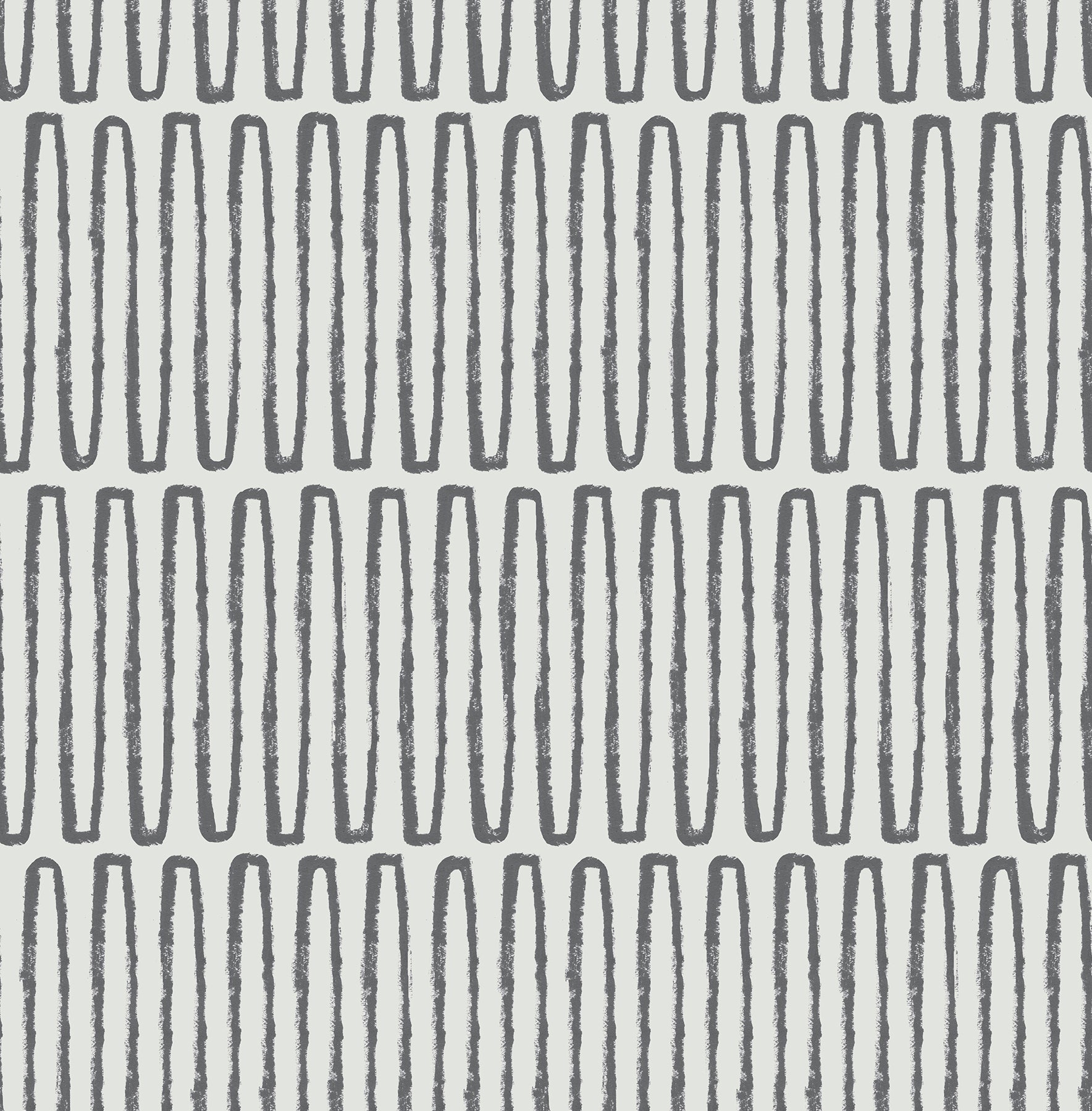 Lars Mustard Retro Wave Wallpaper Wallpaper A-Street Prints Double Roll Charcoal 