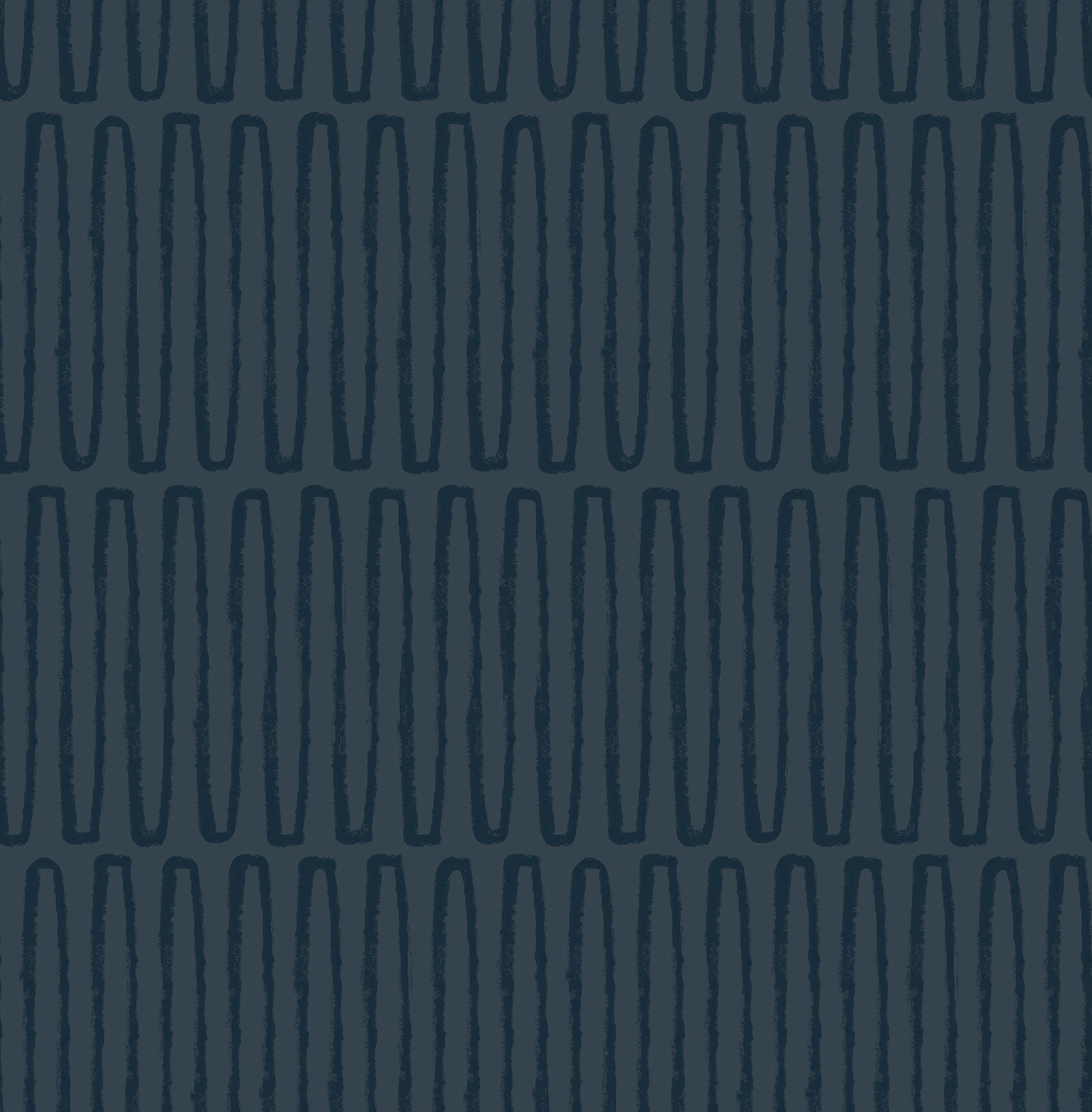 Lars Mustard Retro Wave Wallpaper Wallpaper A-Street Prints Double Roll Navy 