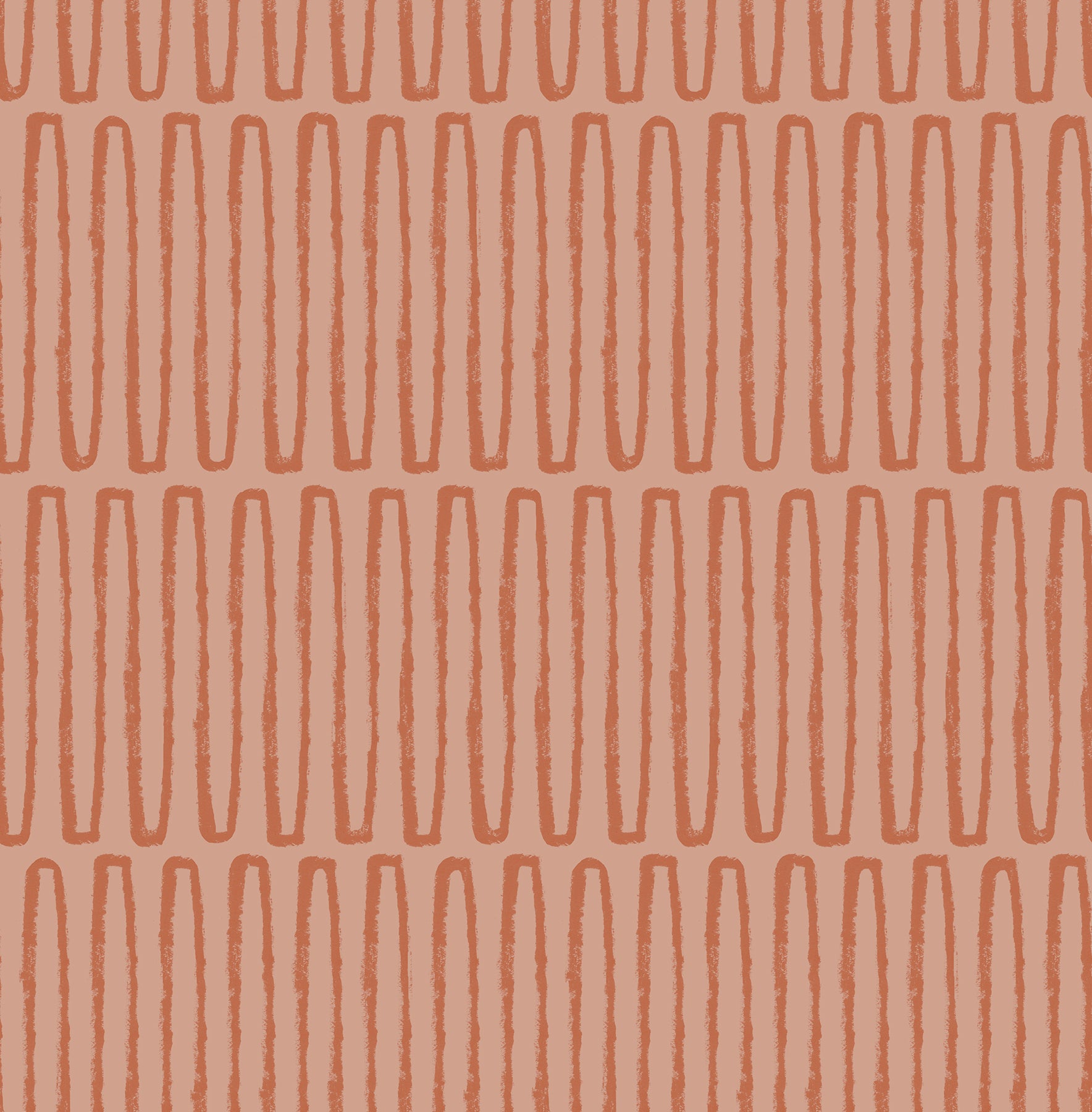 Lars Mustard Retro Wave Wallpaper Wallpaper A-Street Prints Double Roll Coral 