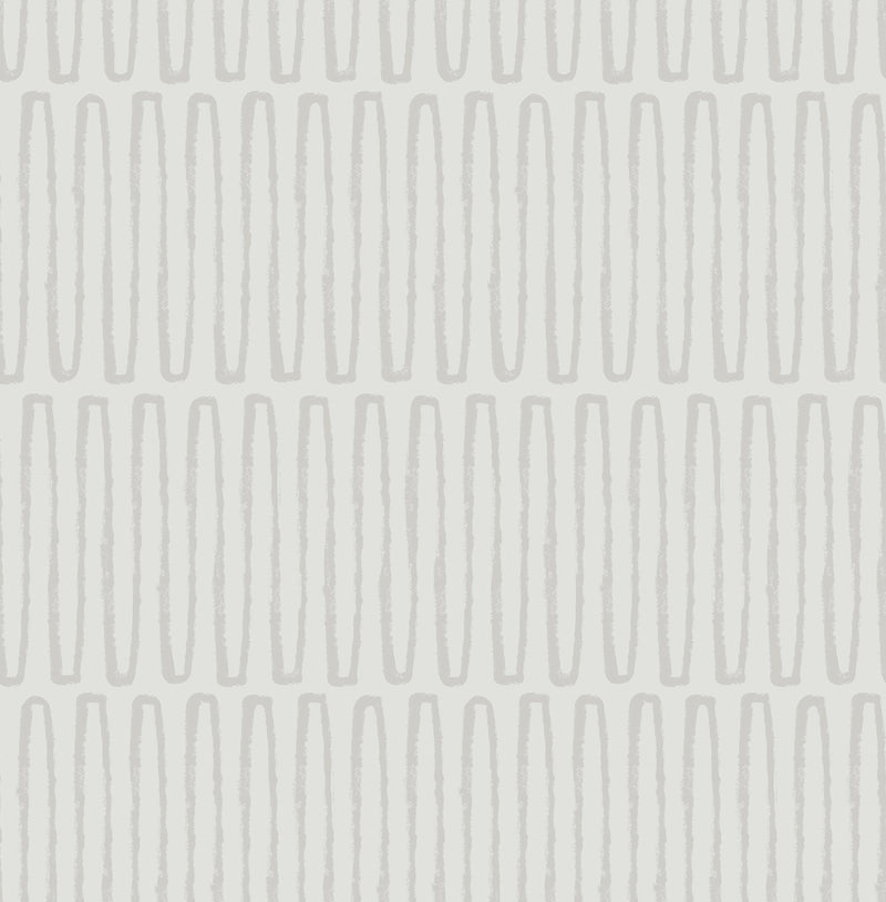 Lars Mustard Retro Wave Wallpaper Wallpaper A-Street Prints Double Roll Light Grey 