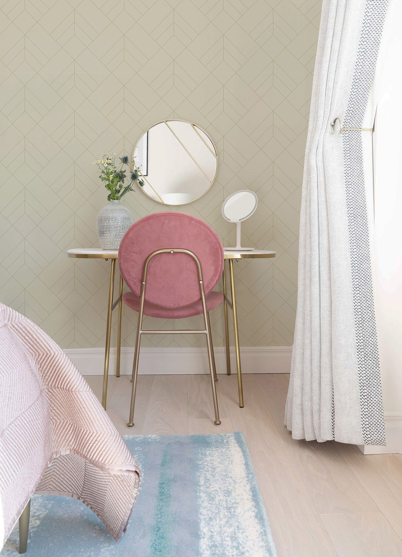 Sander Light Geometric Wallpaper Wallpaper A-Street Prints   