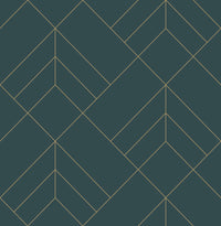 Sander Light Geometric Wallpaper Wallpaper A-Street Prints Double Roll Slate 