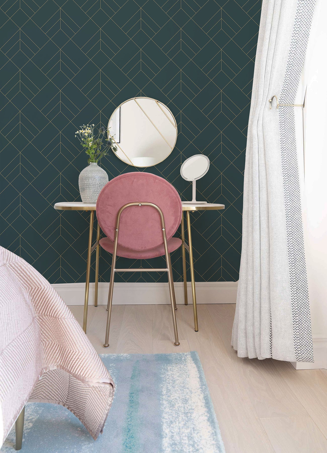 Sander Light Geometric Wallpaper Wallpaper A-Street Prints   