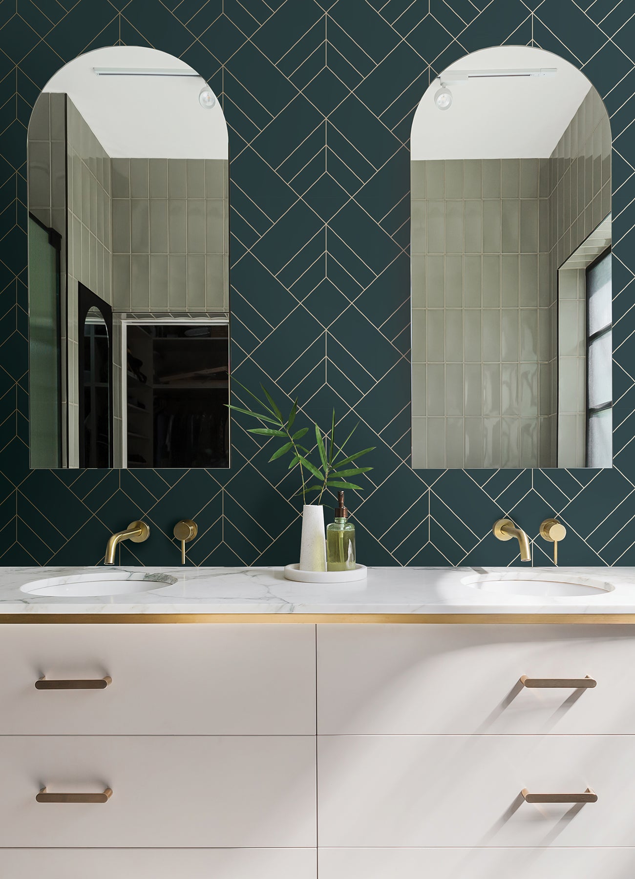 Sander Light Geometric Wallpaper Wallpaper A-Street Prints   